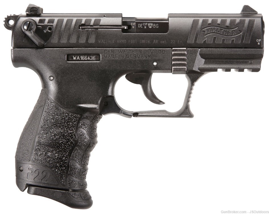 Walther P22Q .22LR 3.4" Bbl Black 10 Round Semi Auto Pistol-img-1