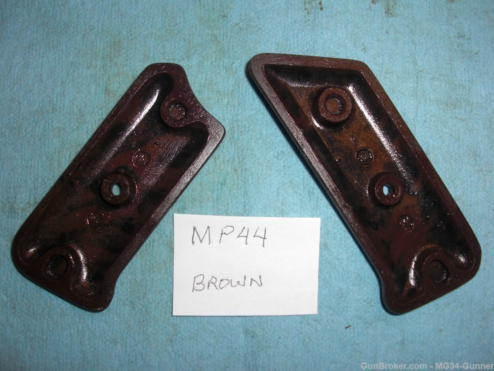 German WWII MP44 Bakelite Grips for Trigger Assembly - Brown - Reproduction-img-1
