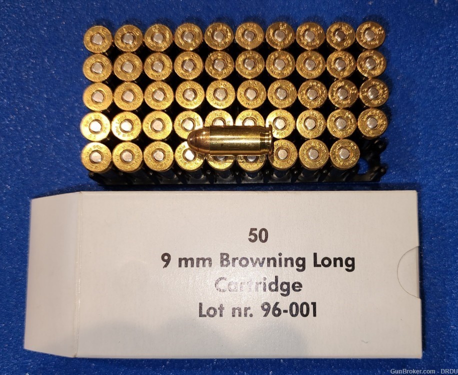 9 MM Browning Long Ammo - Carl Gustaf box of 50-img-0