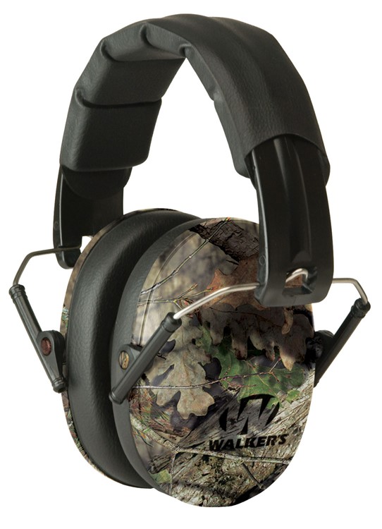 Walkers Pro Low Profile Muff Polymer 22 dB Folding Over the Head Mossy Oak -img-0