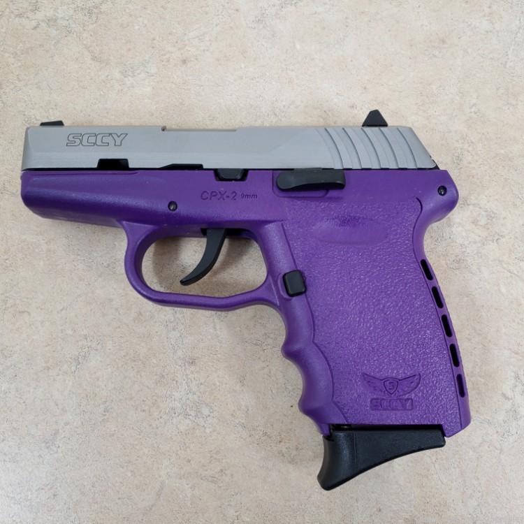 SCCY CPX-2 Semi-Auto 9mm Pistol w/ 1 Magazine Purple Stainless-img-0