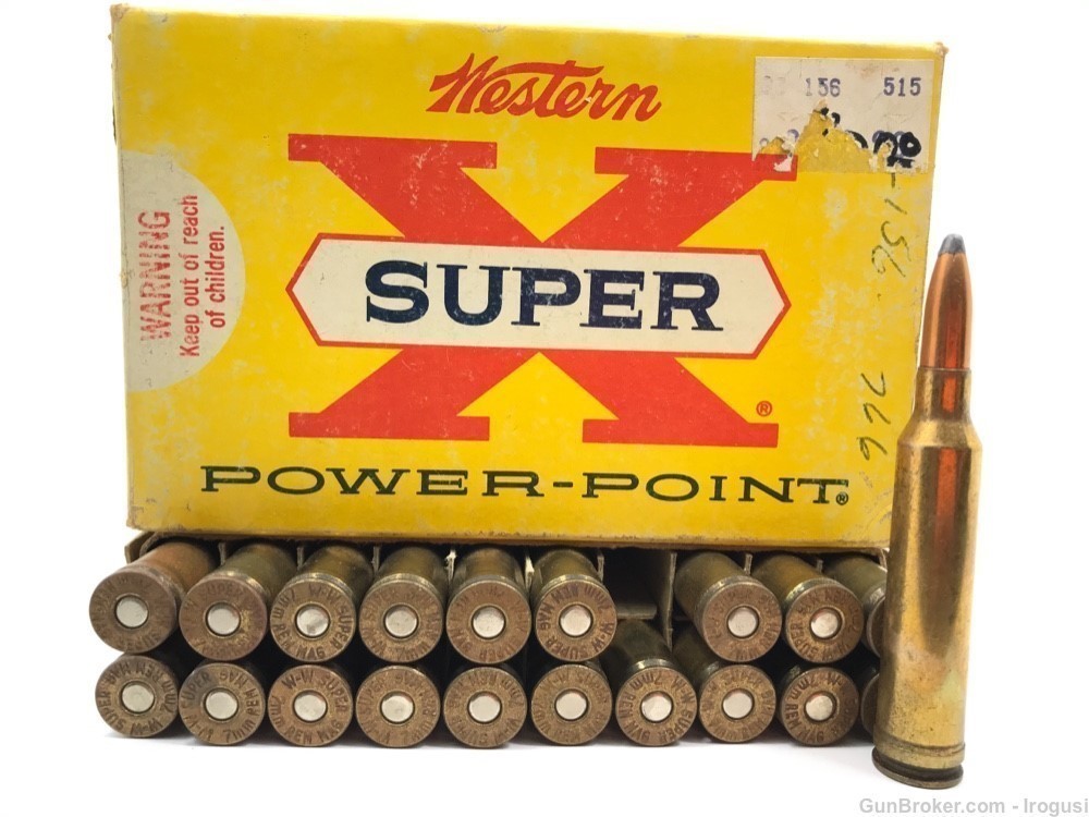 Western Super X 7mm Rem Mag 150 Gr Soft Pt Power Point VNTG FULL Box 857-LM-img-0