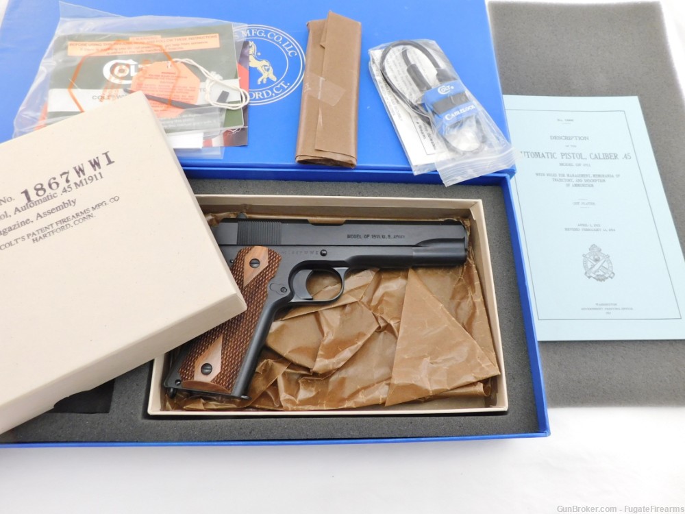 2008 Colt 1911 WWI 45ACP New In The Box-img-0