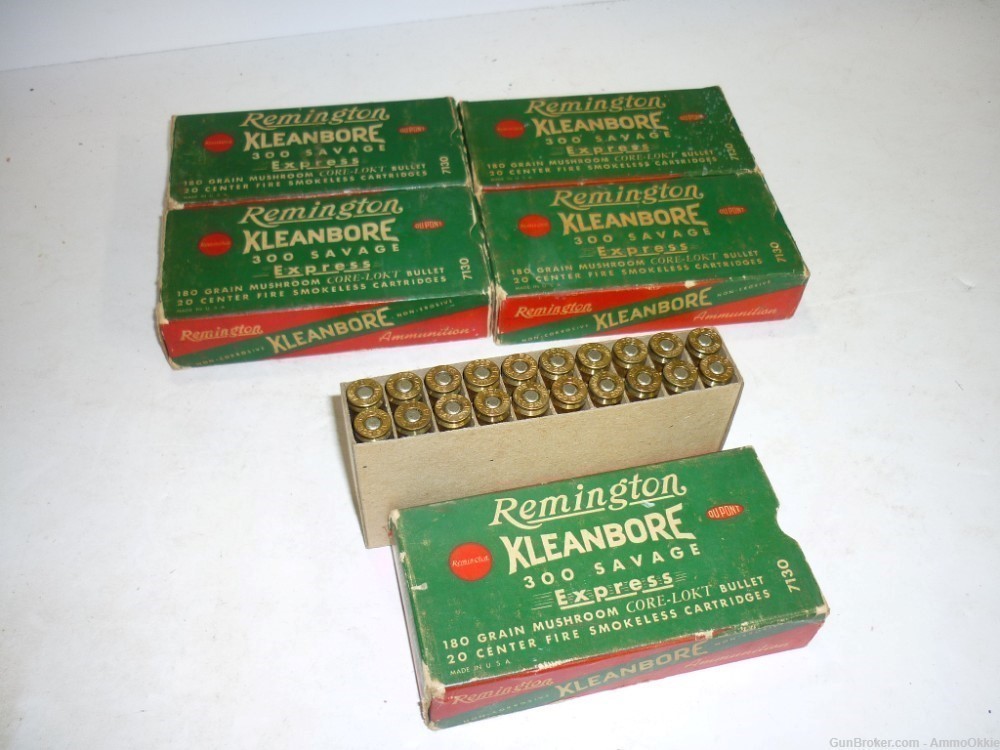 20rd - KLEANBORE 300 SAVAGE - Remington - 180gr Mushroom - Late 1950s-img-18