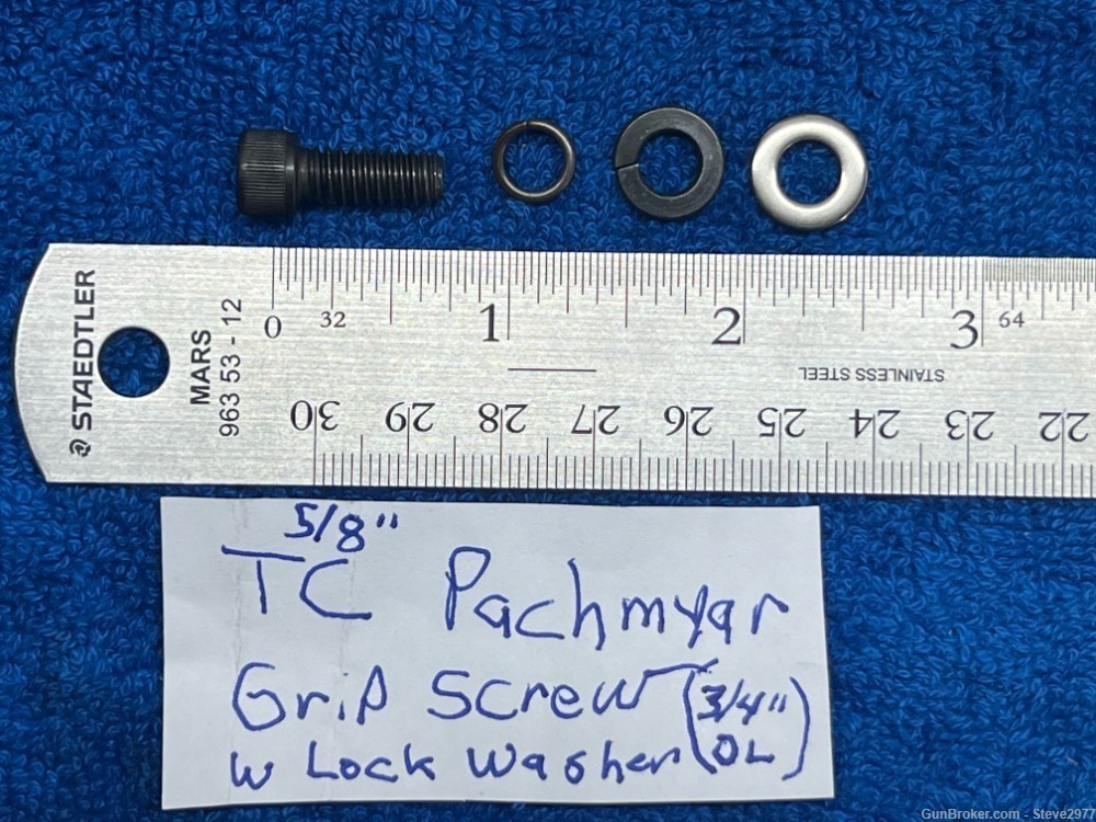 5/8" Thompson Contender Pachmayr Pistol Grip Bolt (Black) with Lock Washer-img-3
