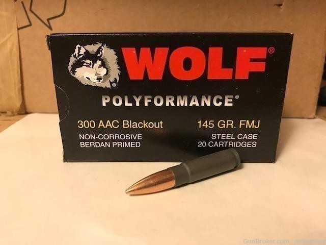 Wolf 300 AAC Blackout 145gr FMJ 500 Rounds WPA-img-0