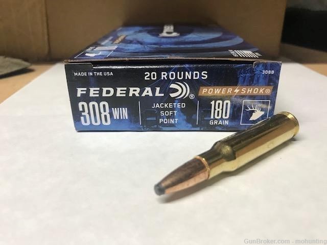 Federal 308B 308 Win 180gr SP 100 Rounds-img-0