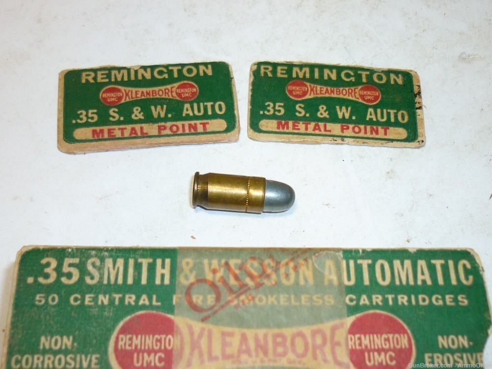 1rd - .35 S&W Auto - UMC REMINGTON FMJ - 35 Smith and Wesson Model 1913-img-0