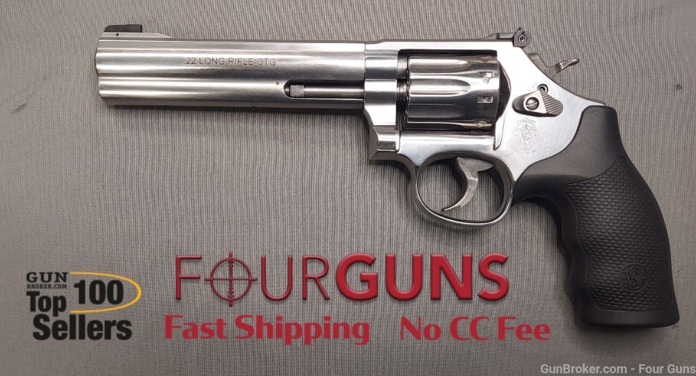 Smith & Wesson 617-6 K-Frame 22LR 6" 10-RD Revolver 160578-img-0