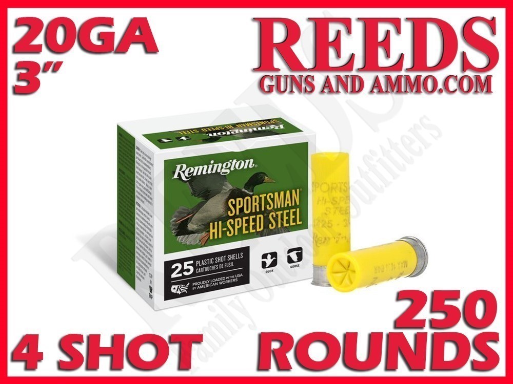 Remington Sportsman Hi-Speed Steel 20 Ga 3in 1oz 4 Shot 20881-img-0