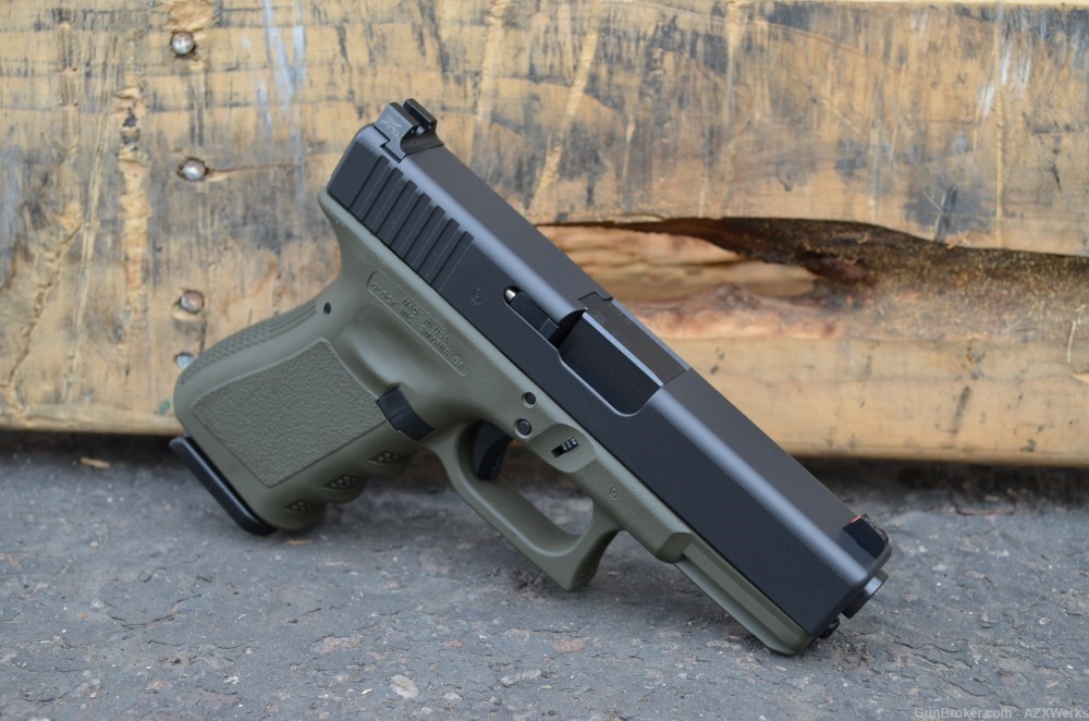 Glock 19 G3 X-Werks OD Green Trijicon HD Night Sights Gen 3 9mm-img-1