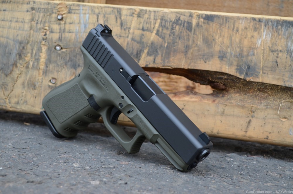 Glock 19 G3 X-Werks OD Green Trijicon HD Night Sights Gen 3 9mm-img-2