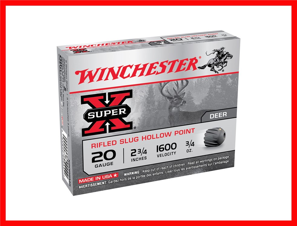 Winchester Super X 20 Gauge Slug 5 Rounds X20RSM5-img-0