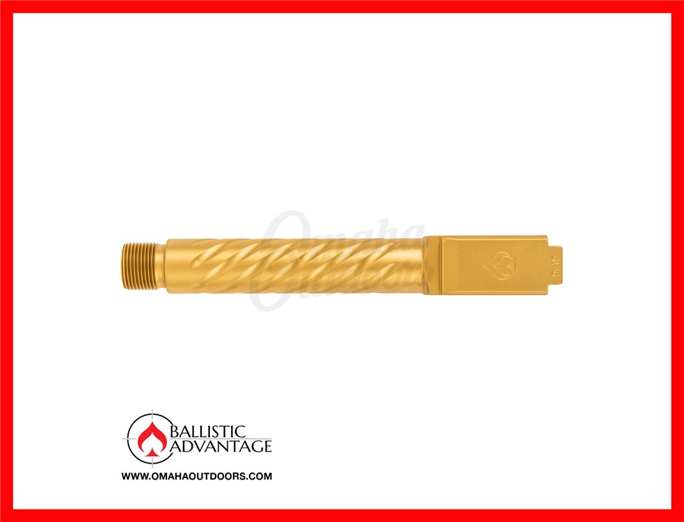 Ballistic Advantage Premium Glock 19 Spiral Fluted Threaded Barrel Gold-img-0