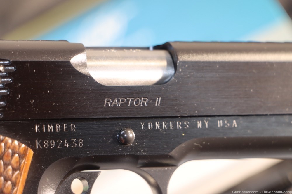 Kimber Model RAPTOR II 1911 Pistol 45ACP Night Sights 8RD MAG NEW 5" Blued -img-16