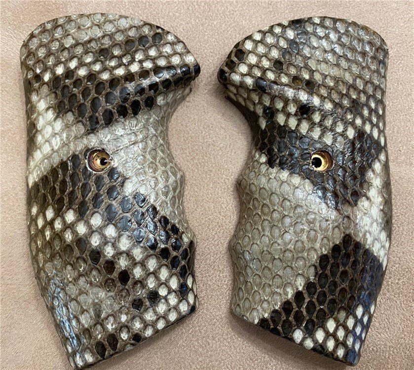 Genuine Python Skin Grips for Colt King Cobra Revolver GRIPS ONLY-img-2