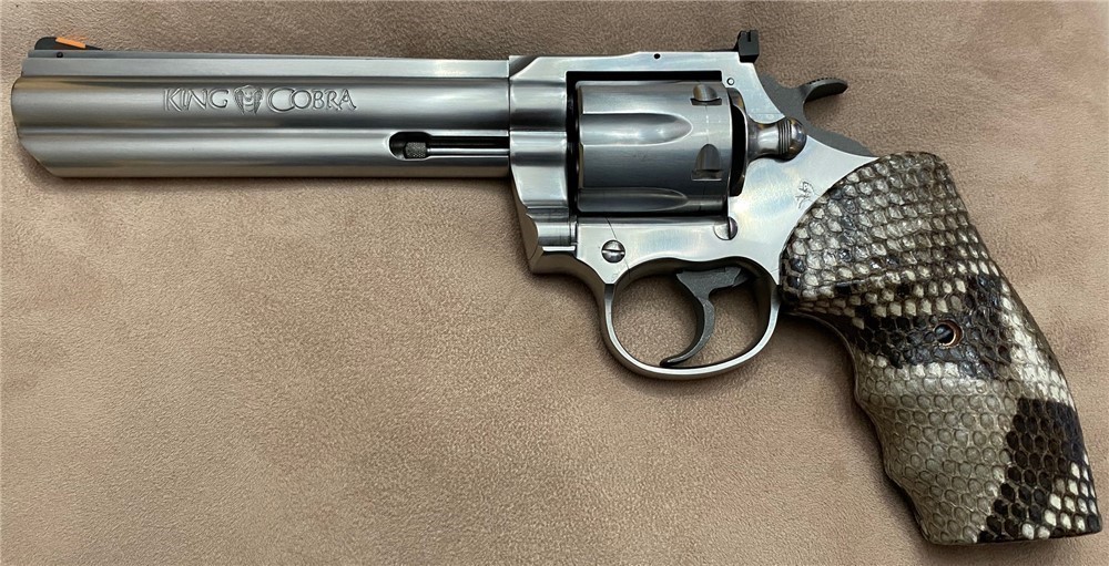 Genuine Python Skin Grips for Colt King Cobra Revolver GRIPS ONLY-img-1