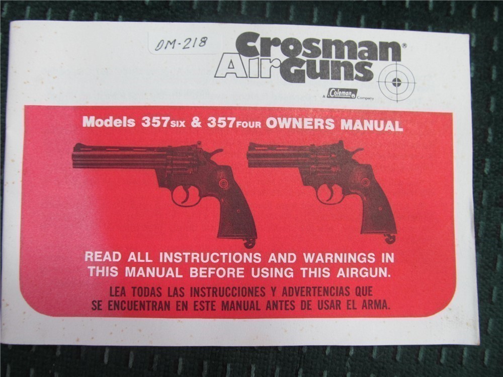 Crosman 357six & 357four Owner's Manual-img-0