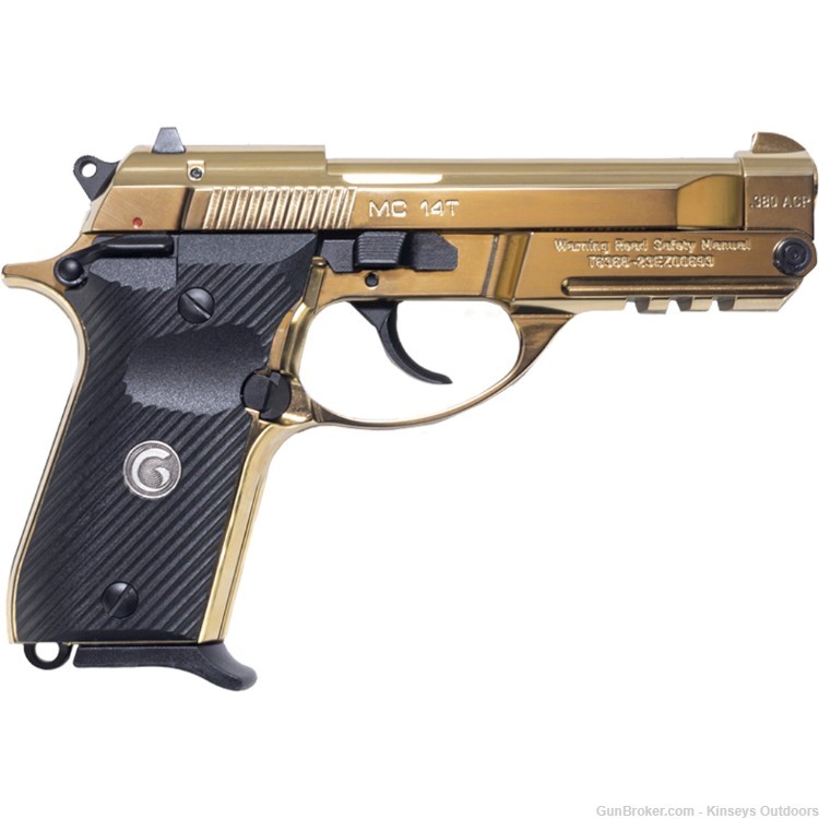 EAA Girsan MC14T Solution Tipup  380 ACP 3.8 in. Gold with Black Trim 13 rd-img-0