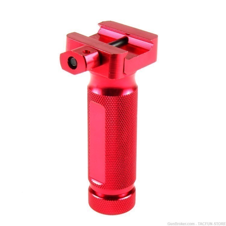 RED 3.5" inch MINI TACTICAL VERTICAL FOREGRIP - aircraft grade aluminum-img-0