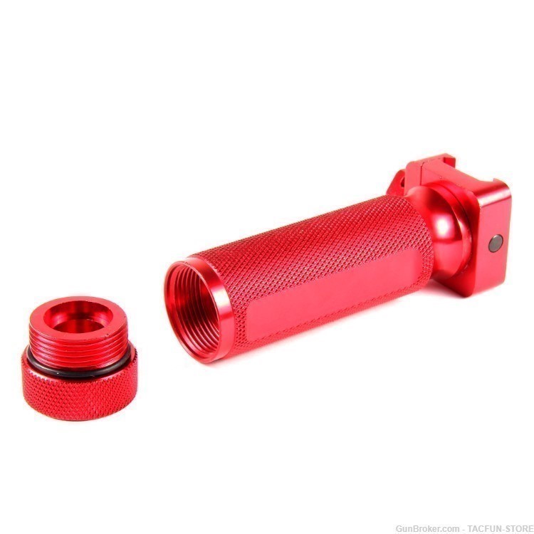 RED 3.5" inch MINI TACTICAL VERTICAL FOREGRIP - aircraft grade aluminum-img-1