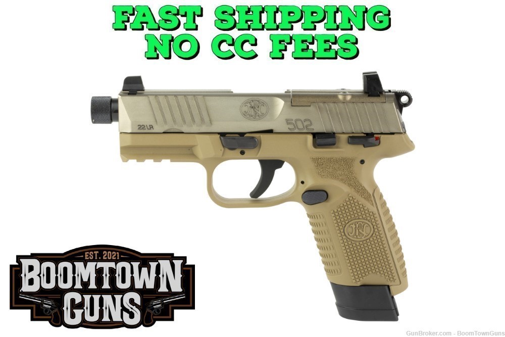 FN 502, Tactical Compact Size, 22 LR, 4.6" Threaded (66-101006) -img-0