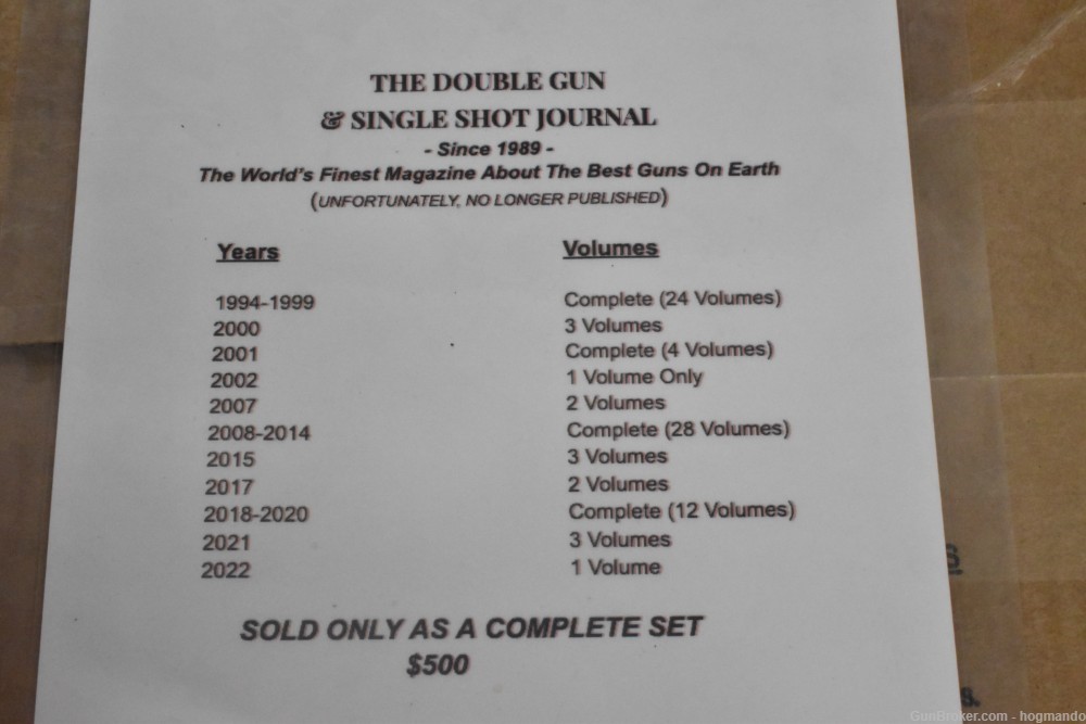 The Double gun and Single Shot Journal -img-0