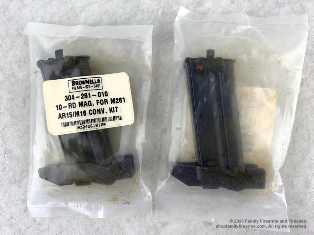 Brownells M261 10rd Magazines 2PK AR15 M16 Conversion Kit, New, Sealed Mag-img-0