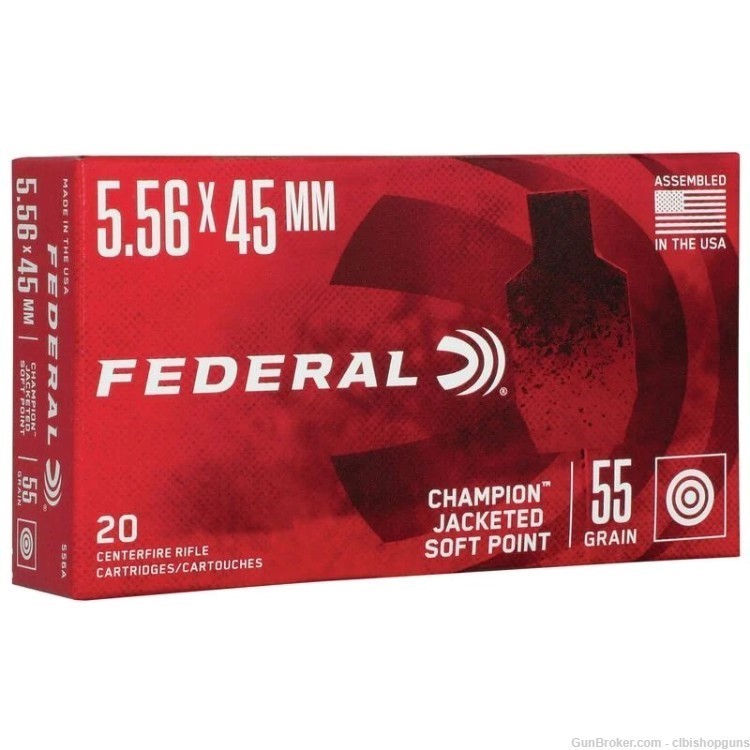  RARE soft point Federal Champion  5.56x45mm 55 Grain 556 200 rounds ammo-img-0