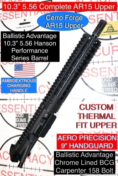 AR15 10.3” 5.56 Cerro Forge Ballistic Advantage Aero Premium Complete Upper-img-0