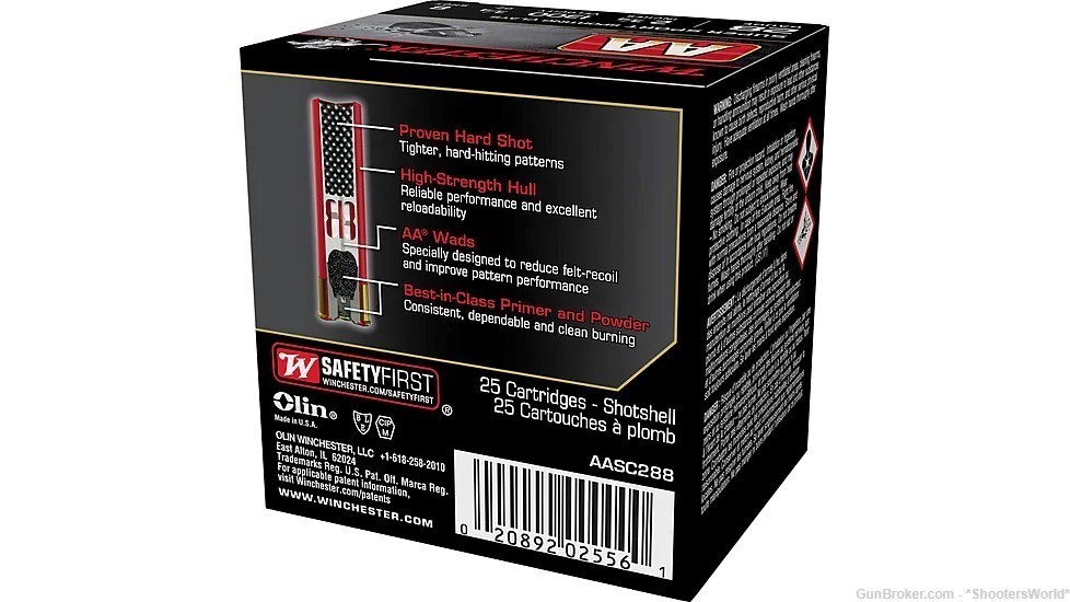 Winchester AA 28 Gauge 2 3/4in 3/4oz Ammunition 8 Shot AASC288 - 25 Rounds-img-1