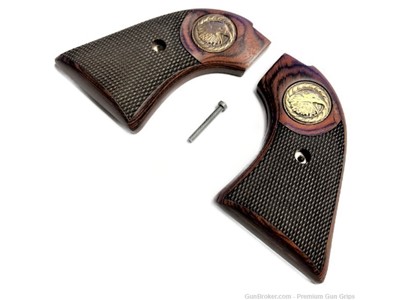 Heritage Arms Rough Rider Shot Grips Checkered Rosewood Eagle med