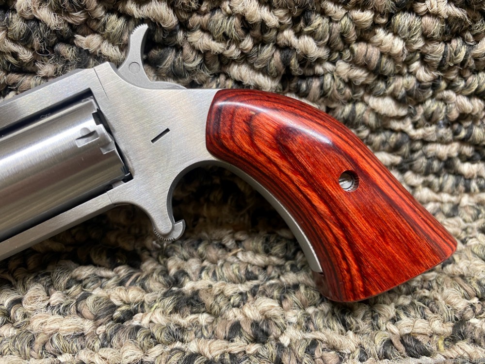 North American Arms 1860 Earl 22 WMR SS Finish Wood Grip 3" BBL 5 Shot-img-3