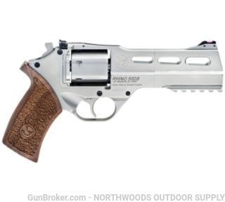 NIB Chiappa Rhino 50DS 357 Magnum 5 inch Nickel Plated 340.223-img-0