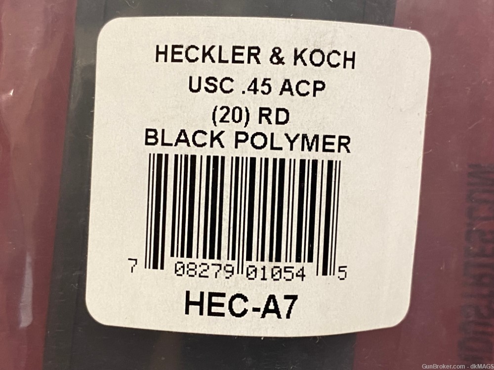 2 Pro-Mag Heckler & Koch USC .45acp 20rd Magazines Mags Clips-img-1