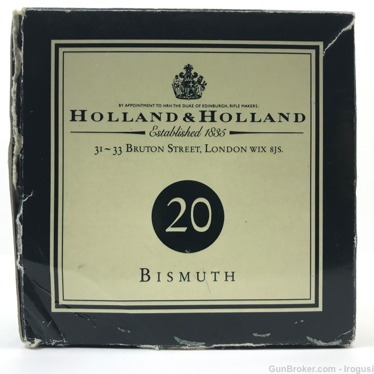 Holland & Holland 20 ga Bismuth 25g 6 Shot 2-1/2" FULL Vintage Box 981-PX-img-4