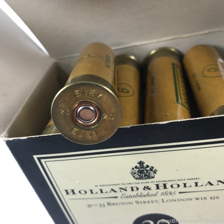 Holland & Holland 20 ga Bismuth 25g 6 Shot 2-1/2" FULL Vintage Box 981-PX-img-5