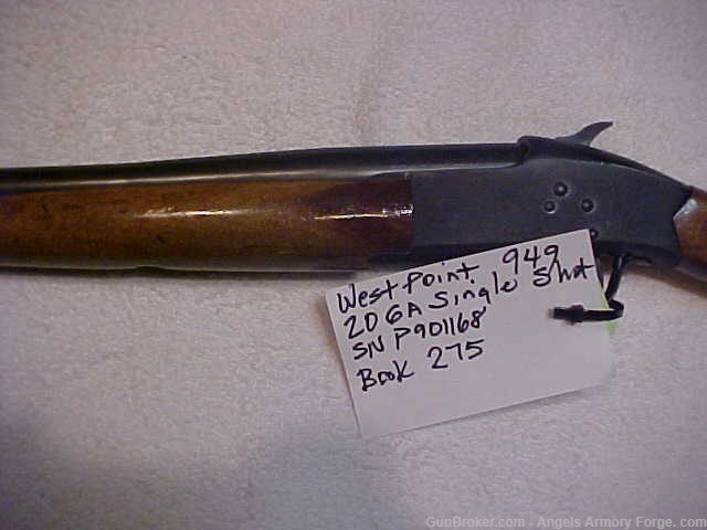 Book # 275 - Westpoint Model 949 20 Gage Single Shot Shotgun-img-0