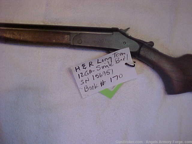Book # 170 - H & R Long Tom 12 Gage Single Barrel Shotgun-img-0