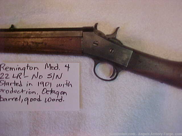BK# 345  Remington Number 4 - 22 Rifle - Octagon Barrel -img-2
