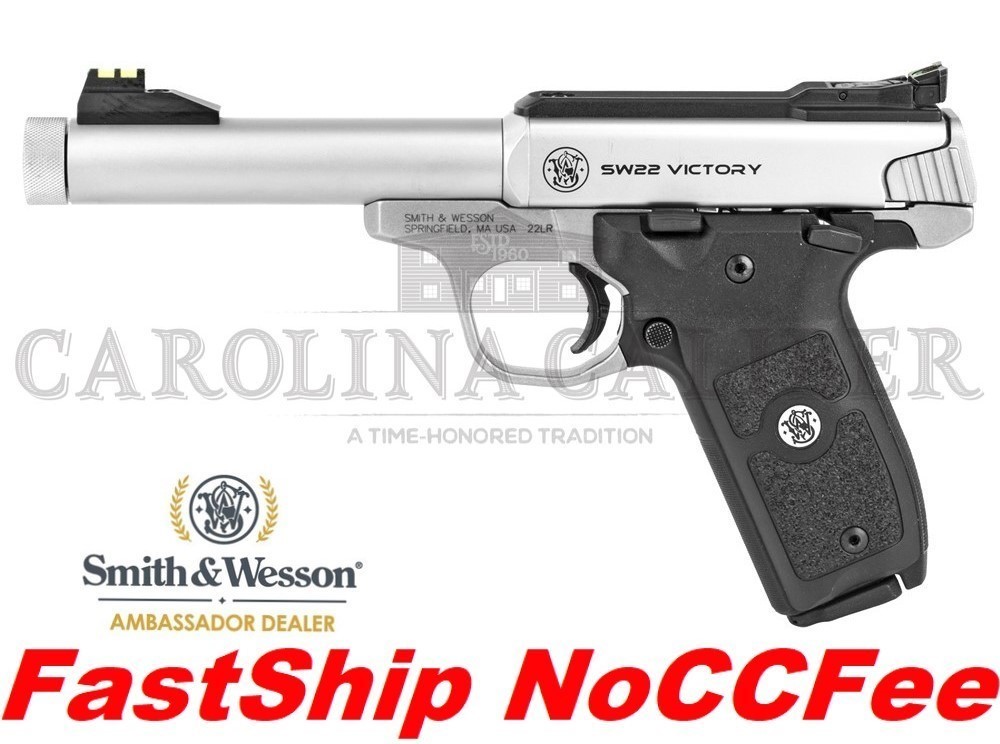 S&W SMITH AND WESSON SW22 VICTORY 22LR TB STAINLESS 10201-img-0