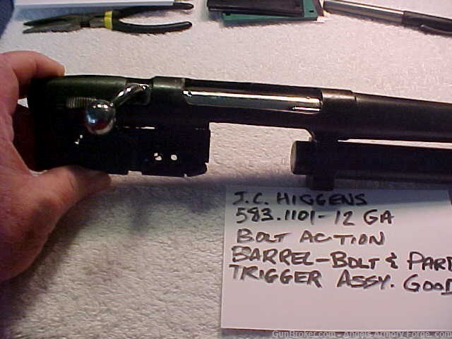 JC Higgens Model 583,1101 - 12 Ga - Barrel, Bolt, Frame & Mag Tub Parts -img-0