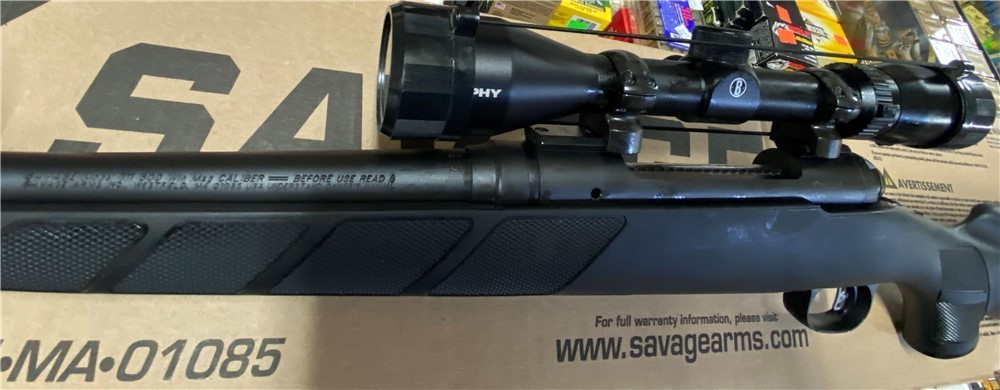 SAVAGE 111 300 WIN MAG ACCU-TRIGGER 24" 97%+ BUSHNELL TROPHY 3-9X40 SCOPE -img-2