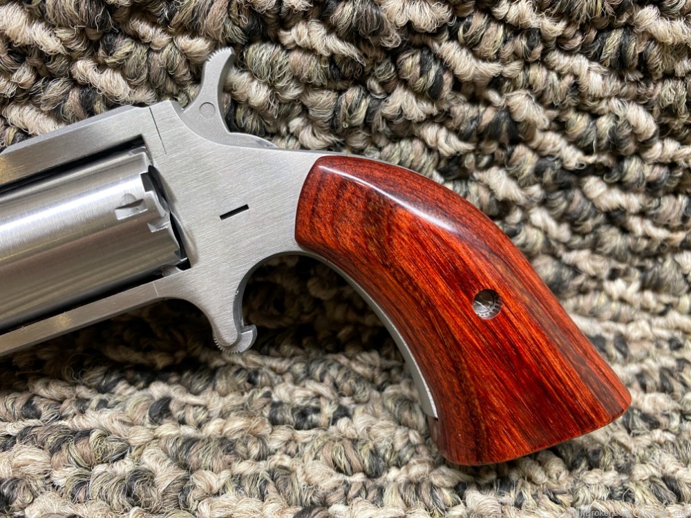 North American Arms 1860 Earl 22 WMR SS Finish Wood Grip 3" BBL 5 Shot-img-3