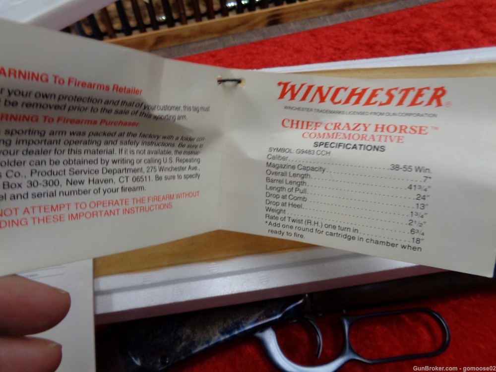 Winchester Model 94 Chief Crazy Horse Commemorative 1894 38-55 WE TRADE BUY-img-30