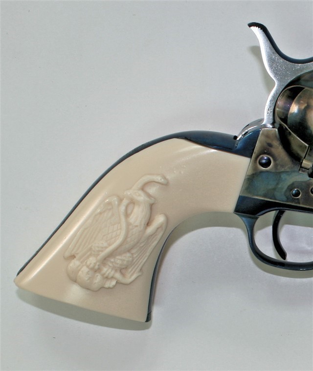 Beretta Stampede SA Grips, Mexican Eagle W/ Snake-img-1
