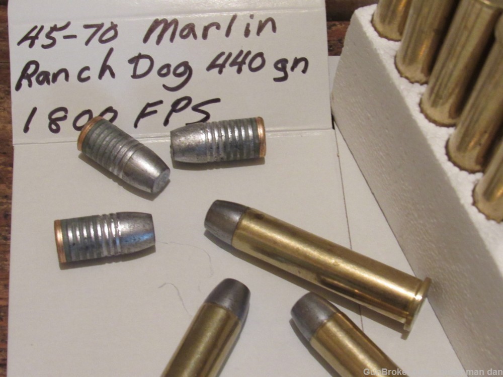 45-70  ammo Ranch Dog 440gn 1800 fps Marlin ammo-img-0