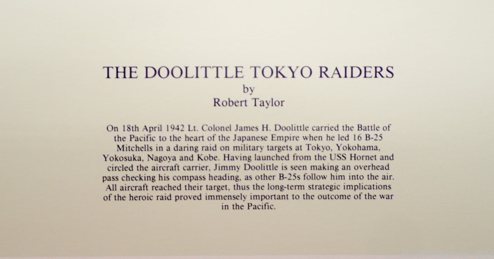The Doolittle Tokyo Raiders B-25 by Robert Taylor Lithograph Print Ltd Ed -img-3