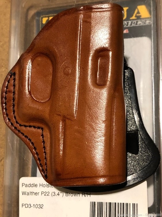 Walther P22 Tagua brown leather right hand holster 3.4” barrel-img-3