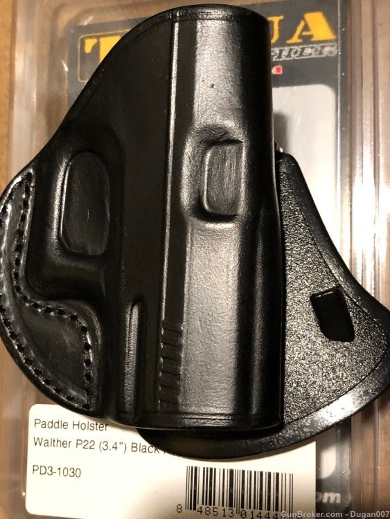 Walther P22 Tagua black leather right hand holster- 3.4” barrel-img-3